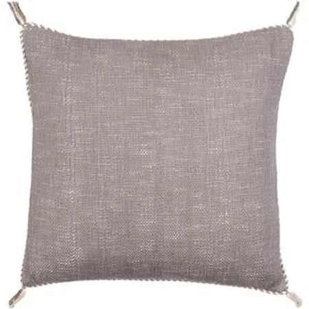 Braided Bisa 22 inch Medium Gray/Cream Pillow Kit